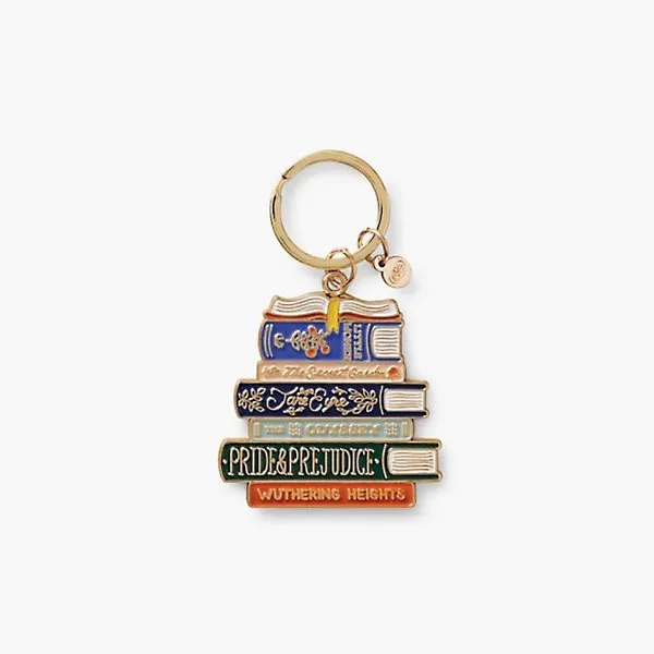 Book Club Enamel Keychain