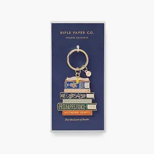 Book Club Enamel Keychain