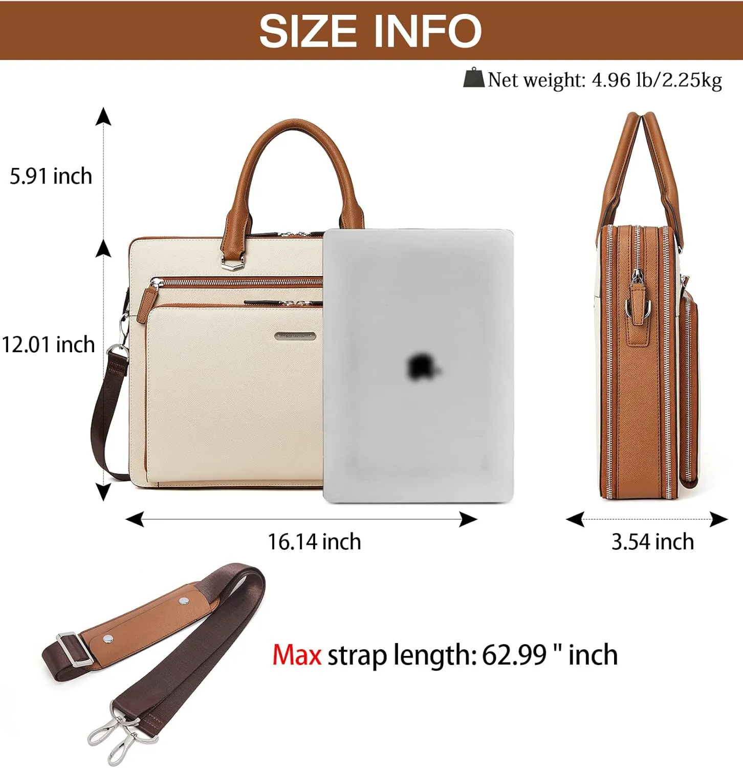 BOSTANTEN Briefcases for Men Leather Laptop Bag 15.6 inch Computer Messenger Shoulder Slim Bag Buisness Travel Work Case