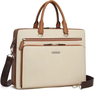 BOSTANTEN Briefcases for Men Leather Laptop Bag 15.6 inch Computer Messenger Shoulder Slim Bag Buisness Travel Work Case