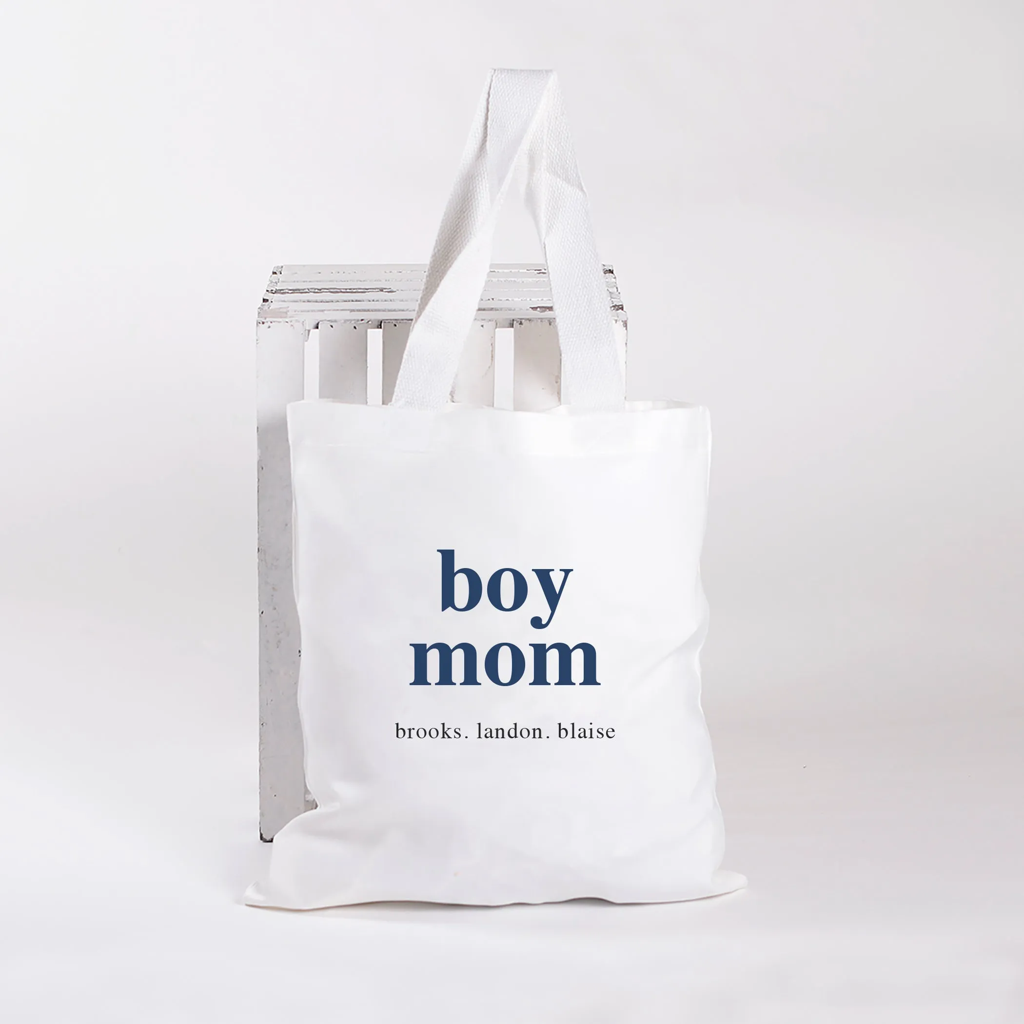 Boy Mom Personalized Tote Bag