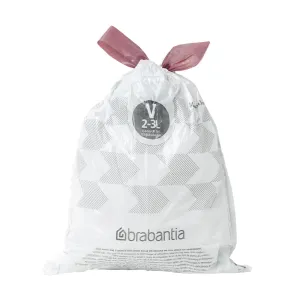 Brabantia PerfectFit Bin Bags, Code V, 2-3Ltr (40 Pack)