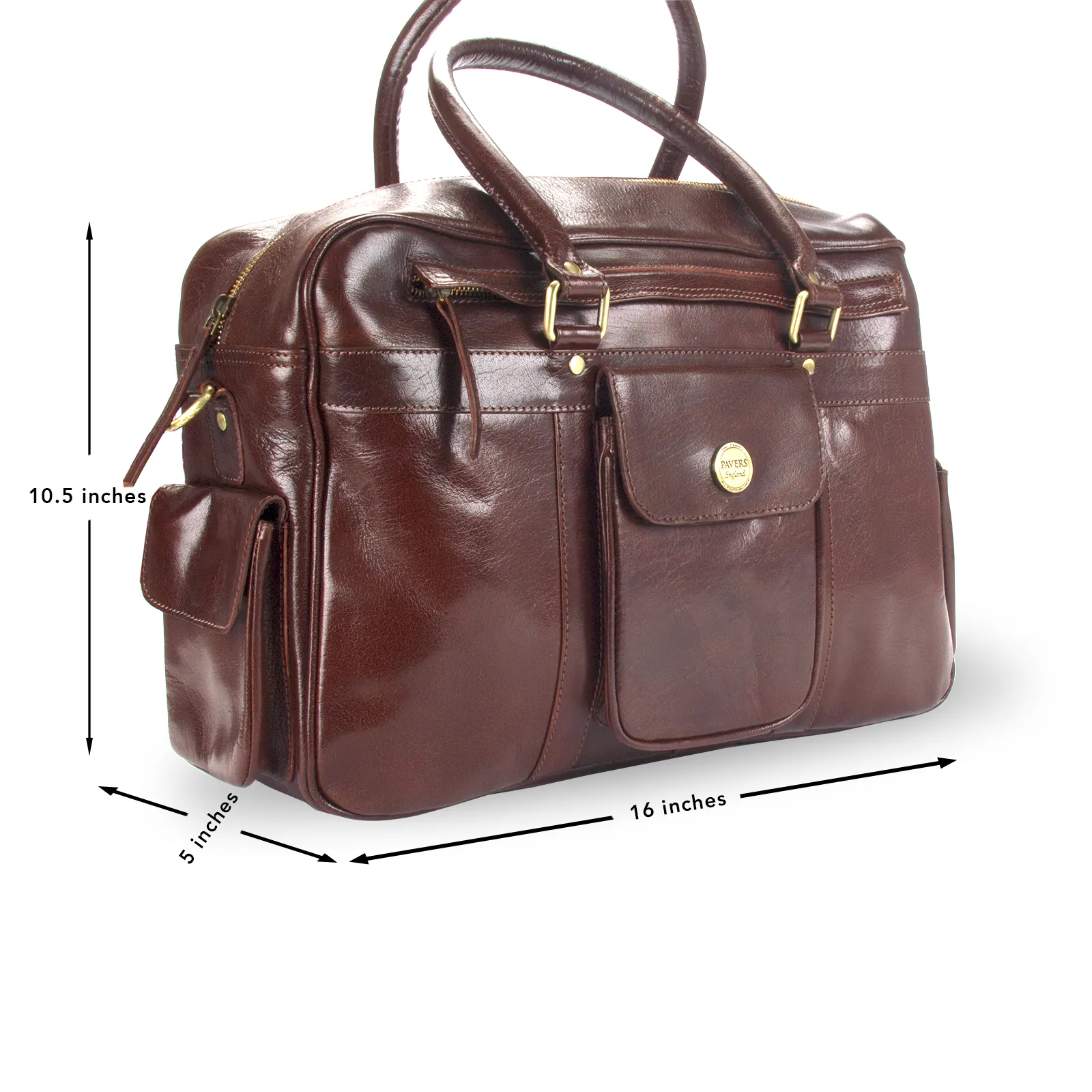 Brown Glaze Leather Pilot Bag