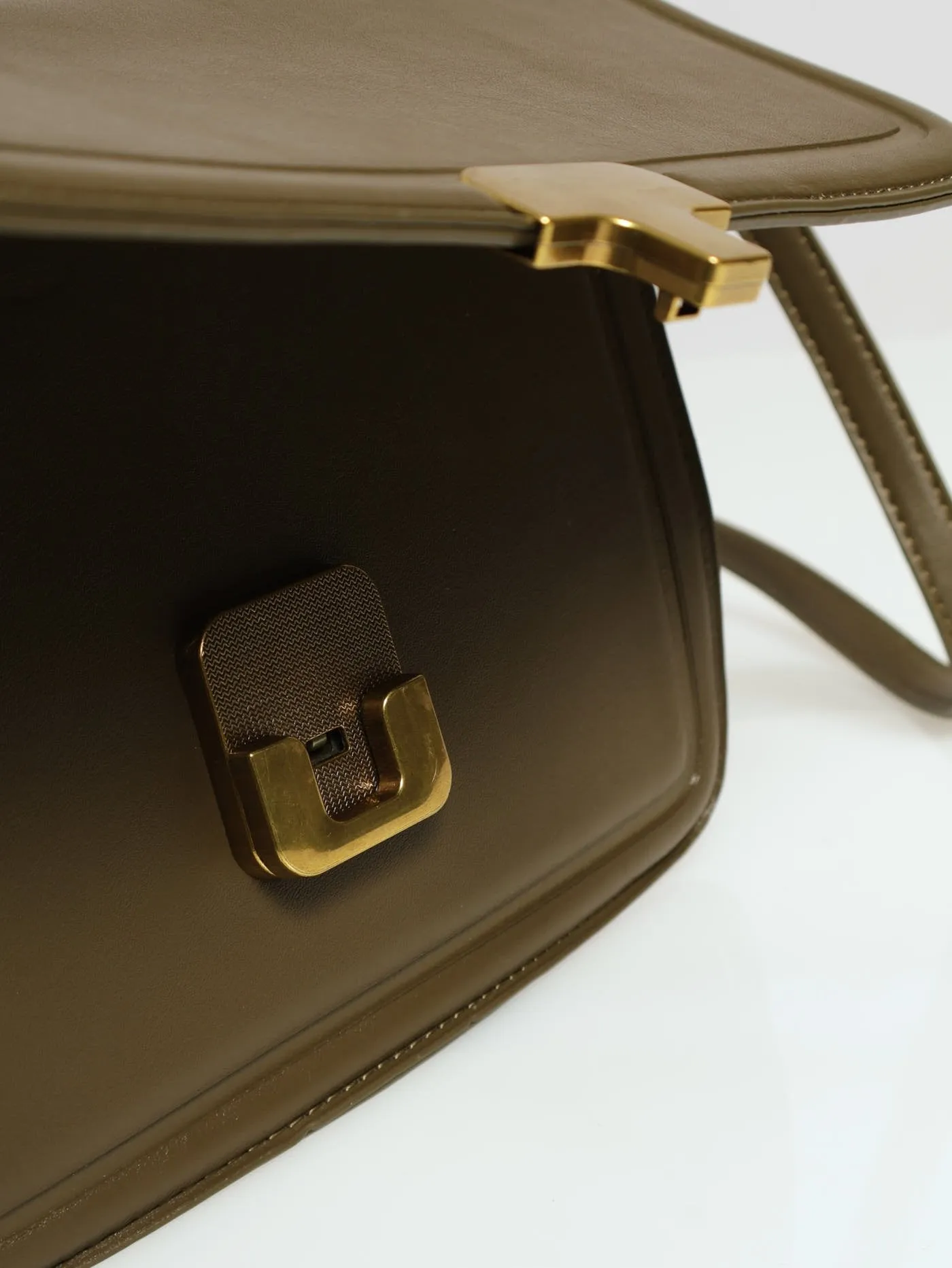 Brushed Gold Square Satchel - Fatigue