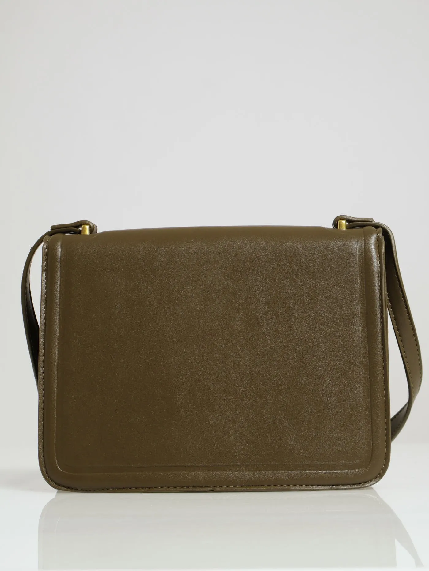 Brushed Gold Square Satchel - Fatigue