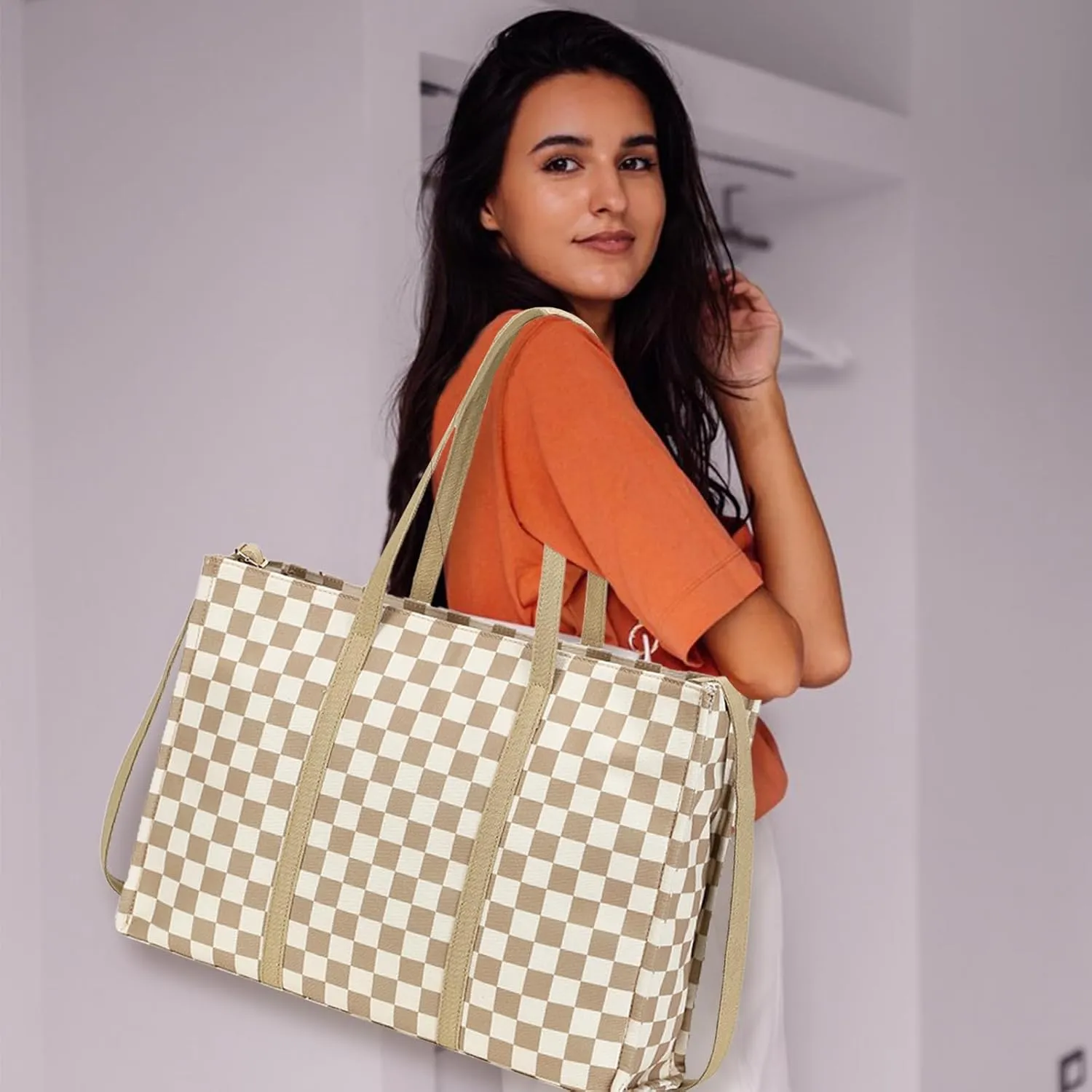 BTOOP Tote Bag for Women Work Teacher Tote Bag 15.6 inch Laptop Shoulder Bags Handbag Office Briefcase with Clutch Purse