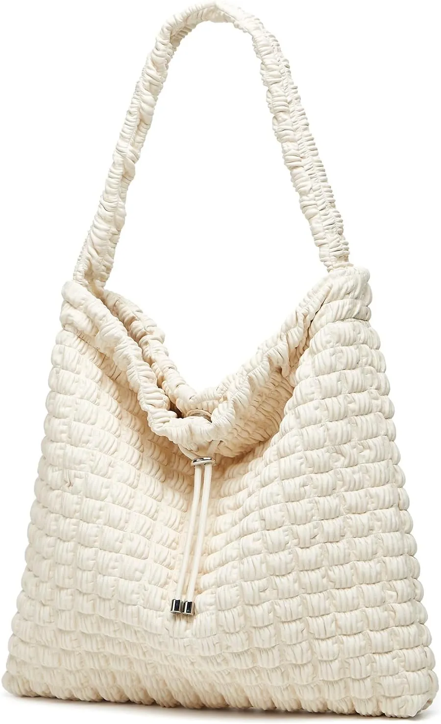 Bubble Hobo Bags for Women Leather Bucket Bags Drawstring Hobo Purse Crossbody Shoulder Bag Large Tote Bag Satchels Travel