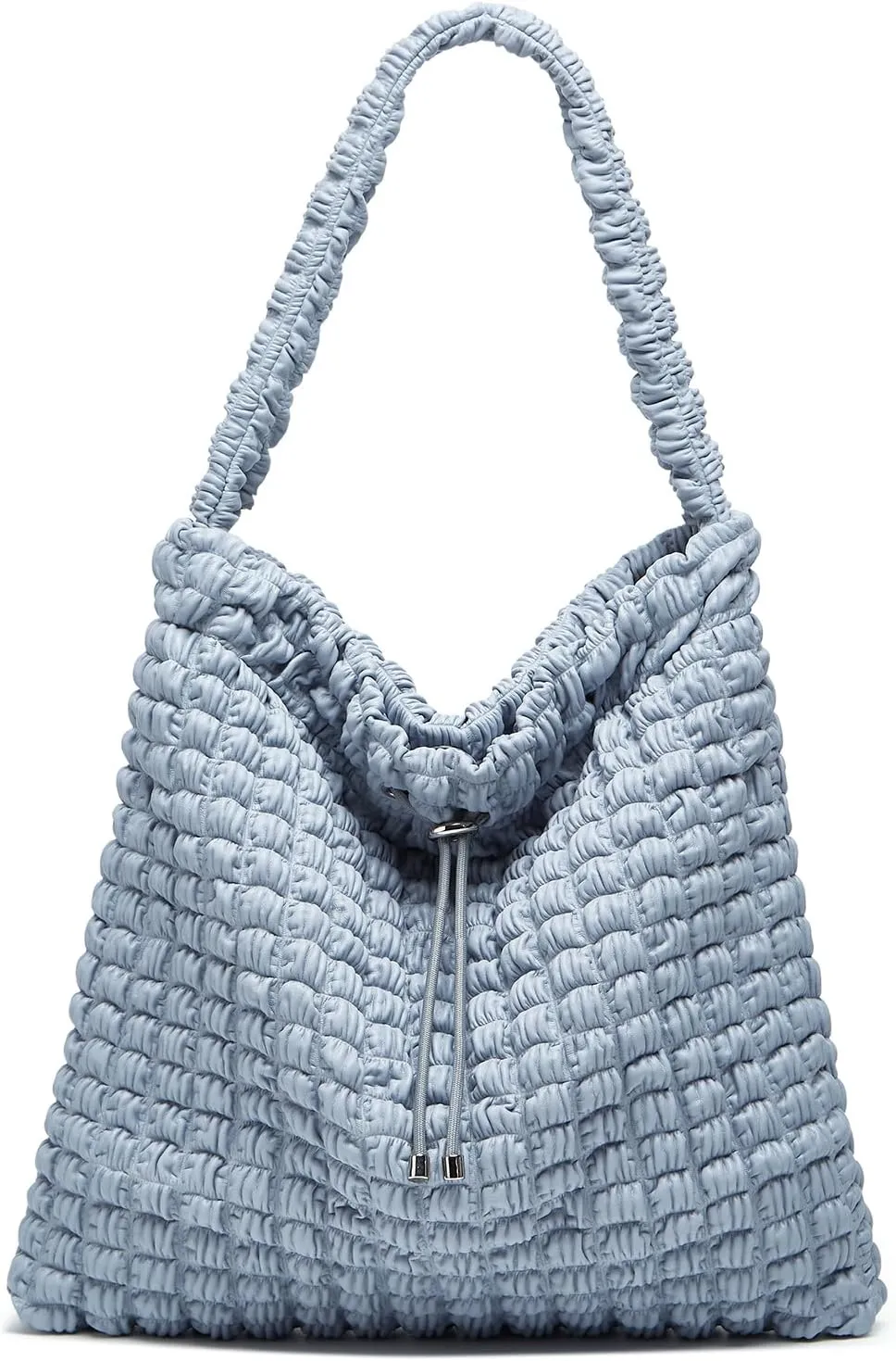 Bubble Hobo Bags for Women Leather Bucket Bags Drawstring Hobo Purse Crossbody Shoulder Bag Large Tote Bag Satchels Travel