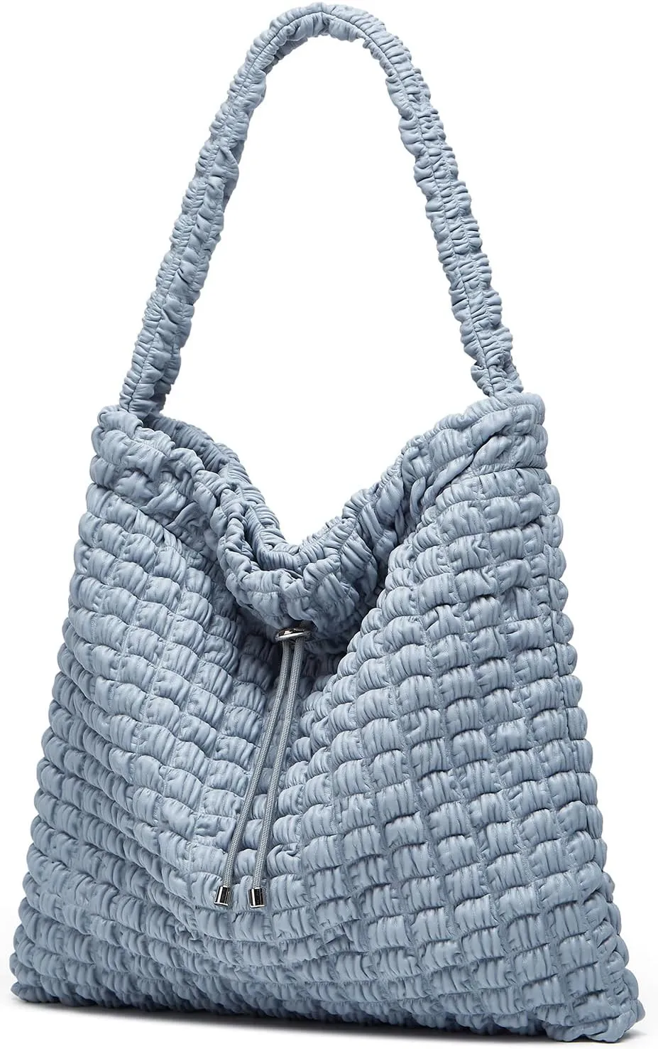 Bubble Hobo Bags for Women Leather Bucket Bags Drawstring Hobo Purse Crossbody Shoulder Bag Large Tote Bag Satchels Travel