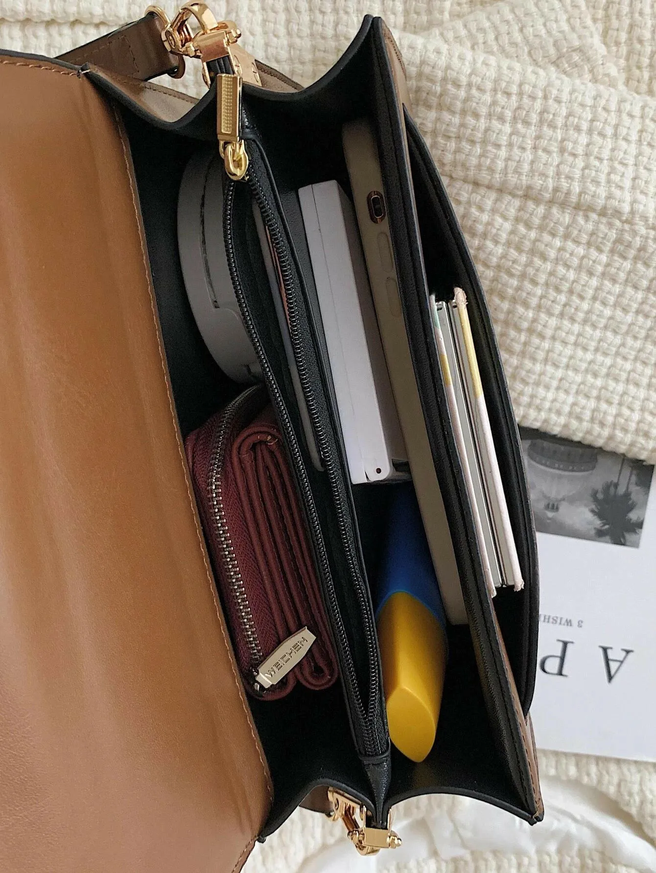 Buckle Decor Flap Square Bag