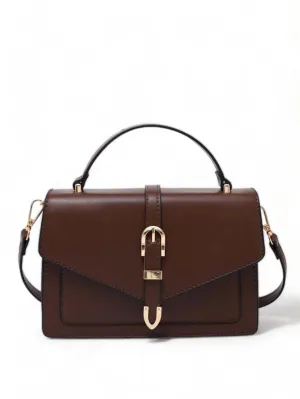 Buckle Decor Flap Square Bag