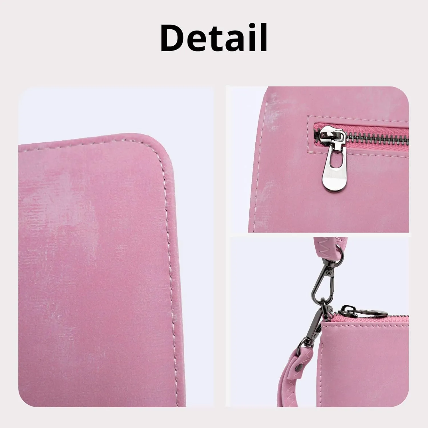 Bveyzi Genuine Leather Wristlet Purses for Women, Envelope Clutch Wallet Small Crossbody Bags for Dressy Evening