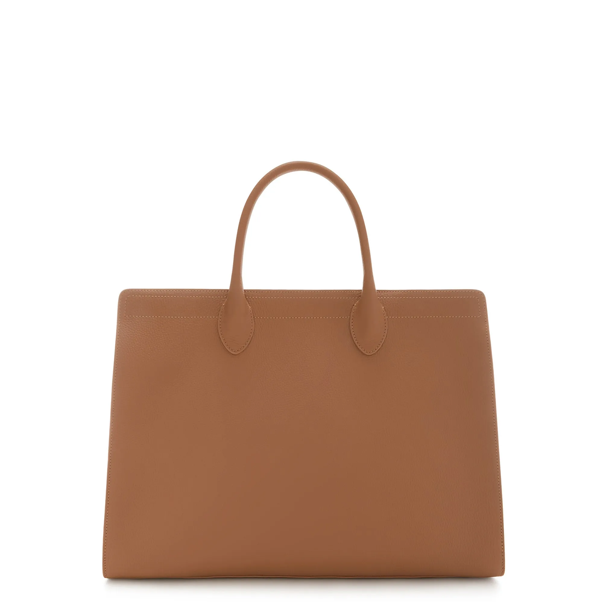 Cadeau d'Isabel camel calfskin leather handbag and zipper wallet gift set