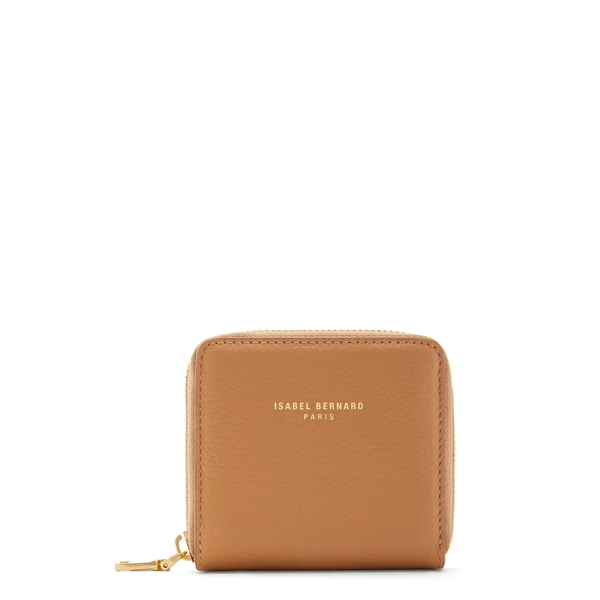 Cadeau d'Isabel camel calfskin leather handbag and zipper wallet gift set