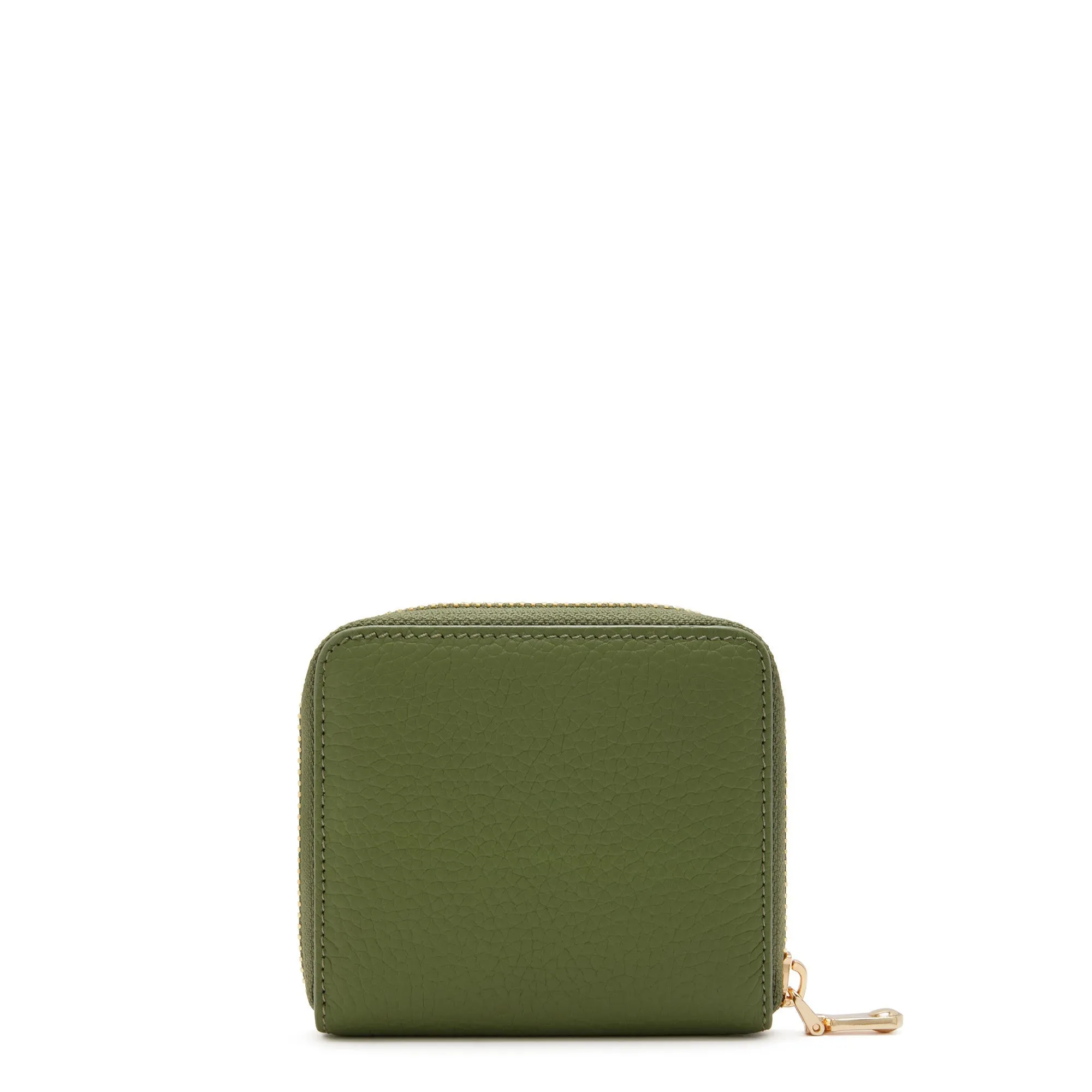 Cadeau d'Isabel green calfskin leather handbag and zipper wallet gift set