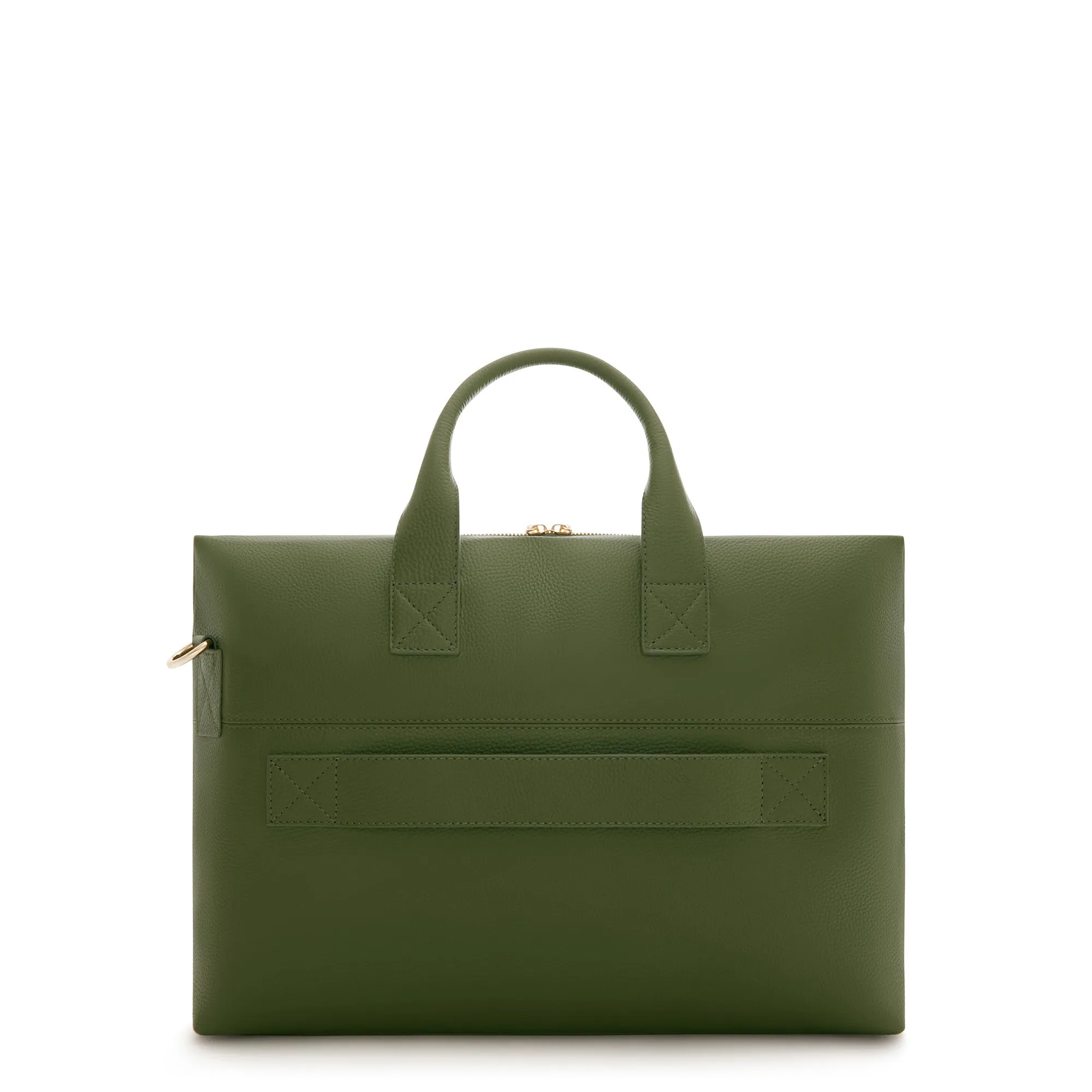 Cadeau d'Isabel green calfskin leather handbag and zipper wallet gift set