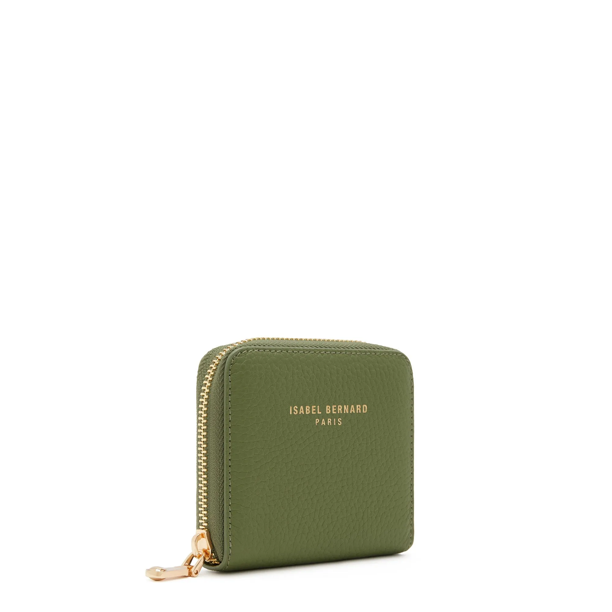 Cadeau d'Isabel green calfskin leather handbag and zipper wallet gift set