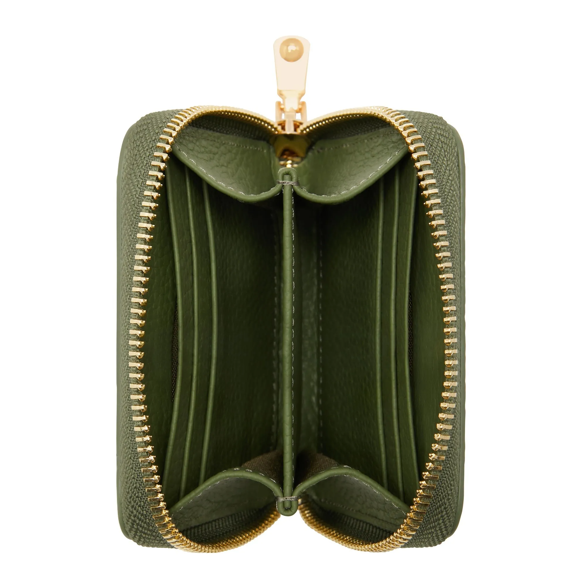 Cadeau d'Isabel green calfskin leather handbag and zipper wallet gift set