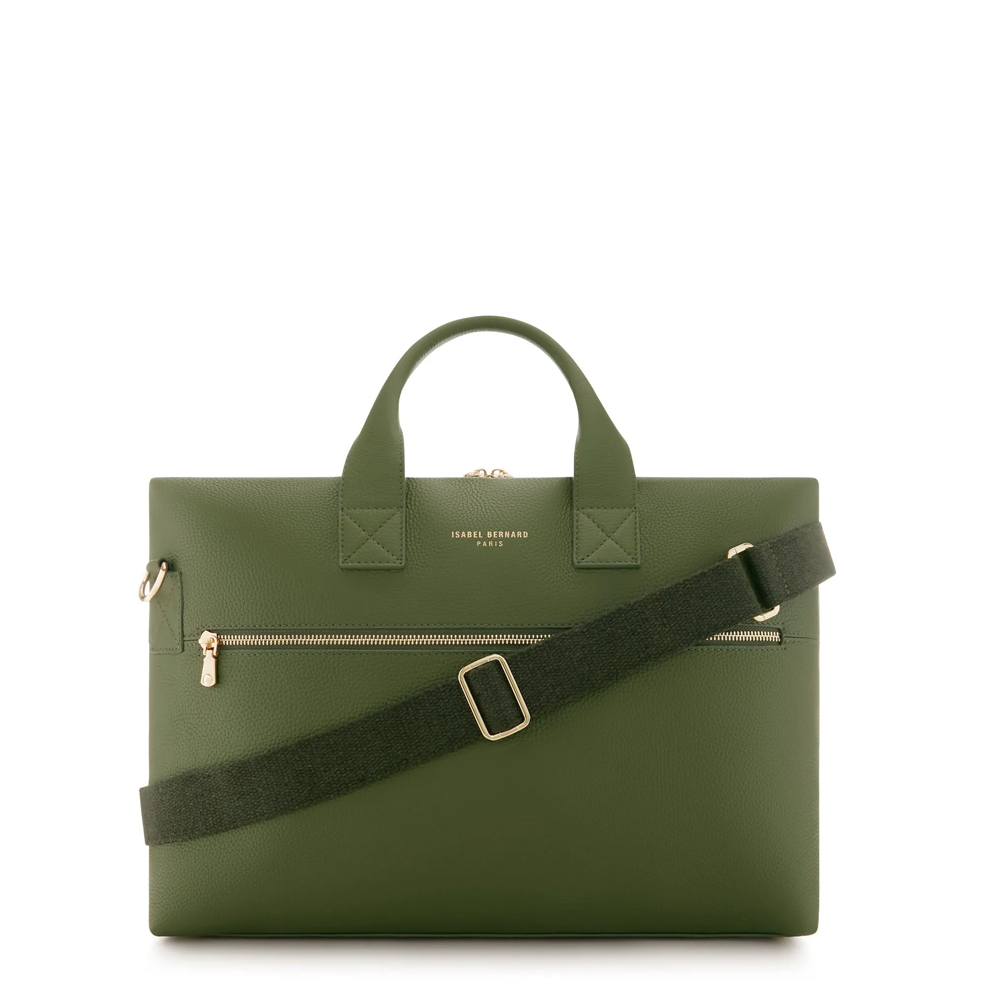 Cadeau d'Isabel green calfskin leather handbag and zipper wallet gift set