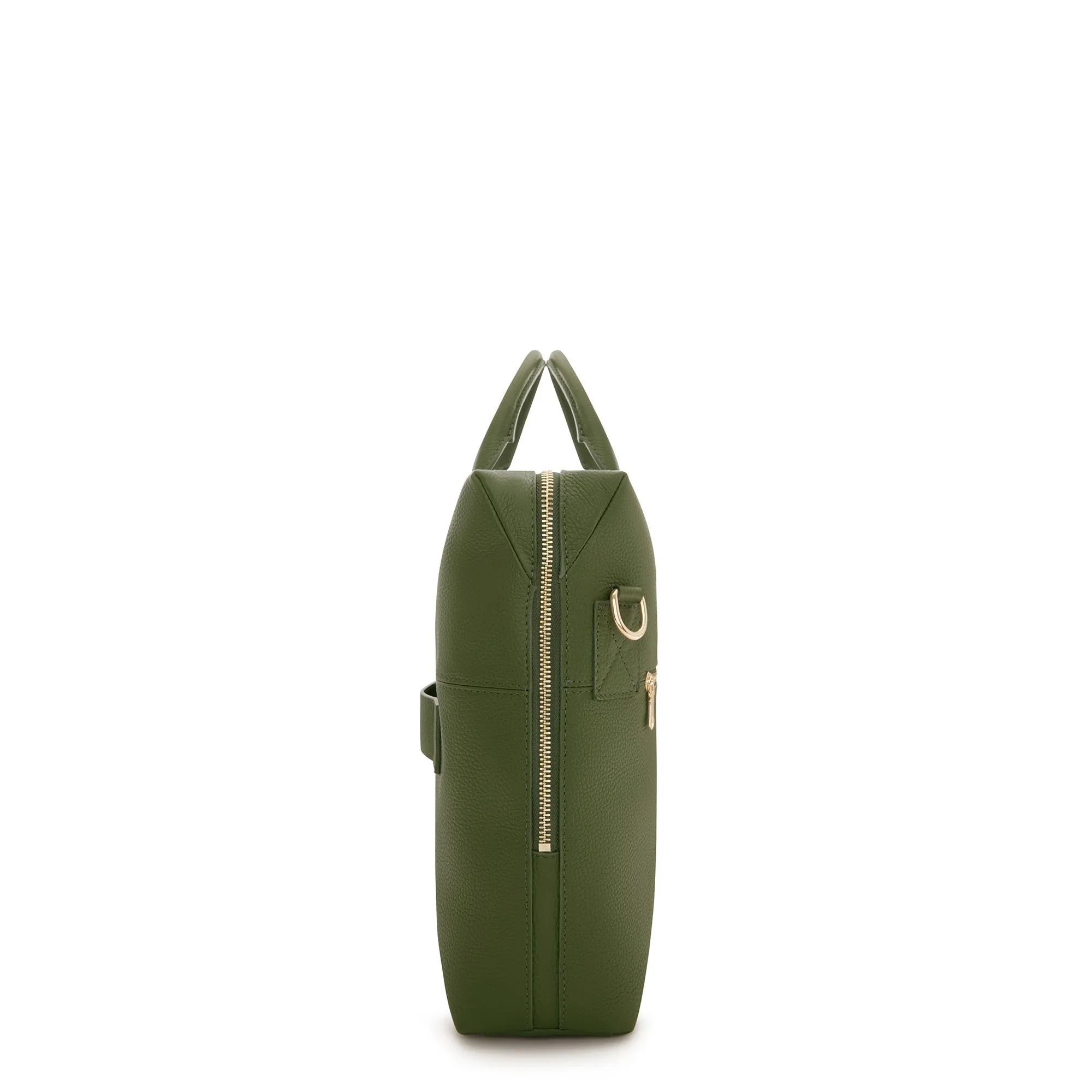Cadeau d'Isabel green calfskin leather handbag and zipper wallet gift set