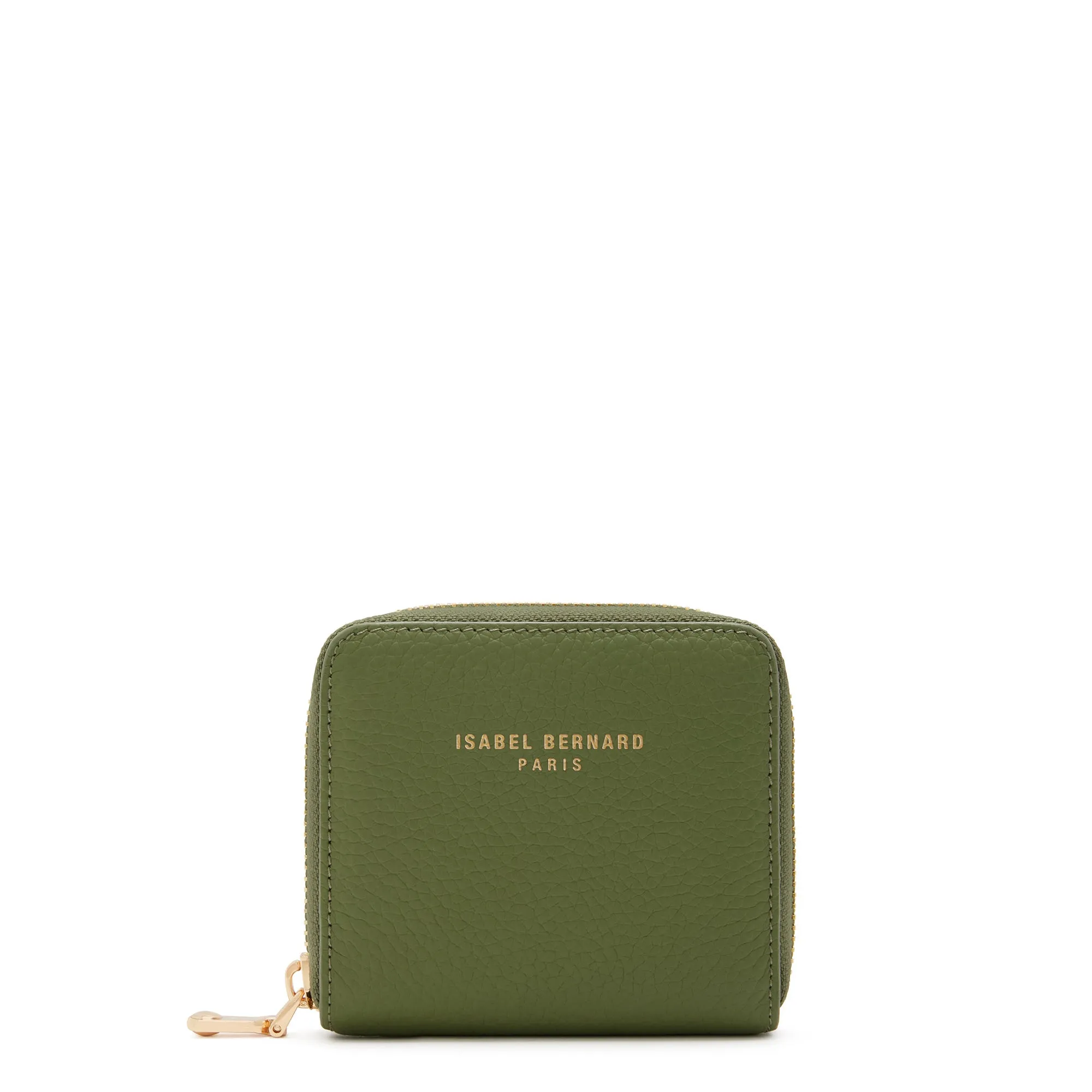 Cadeau d'Isabel green calfskin leather handbag and zipper wallet gift set