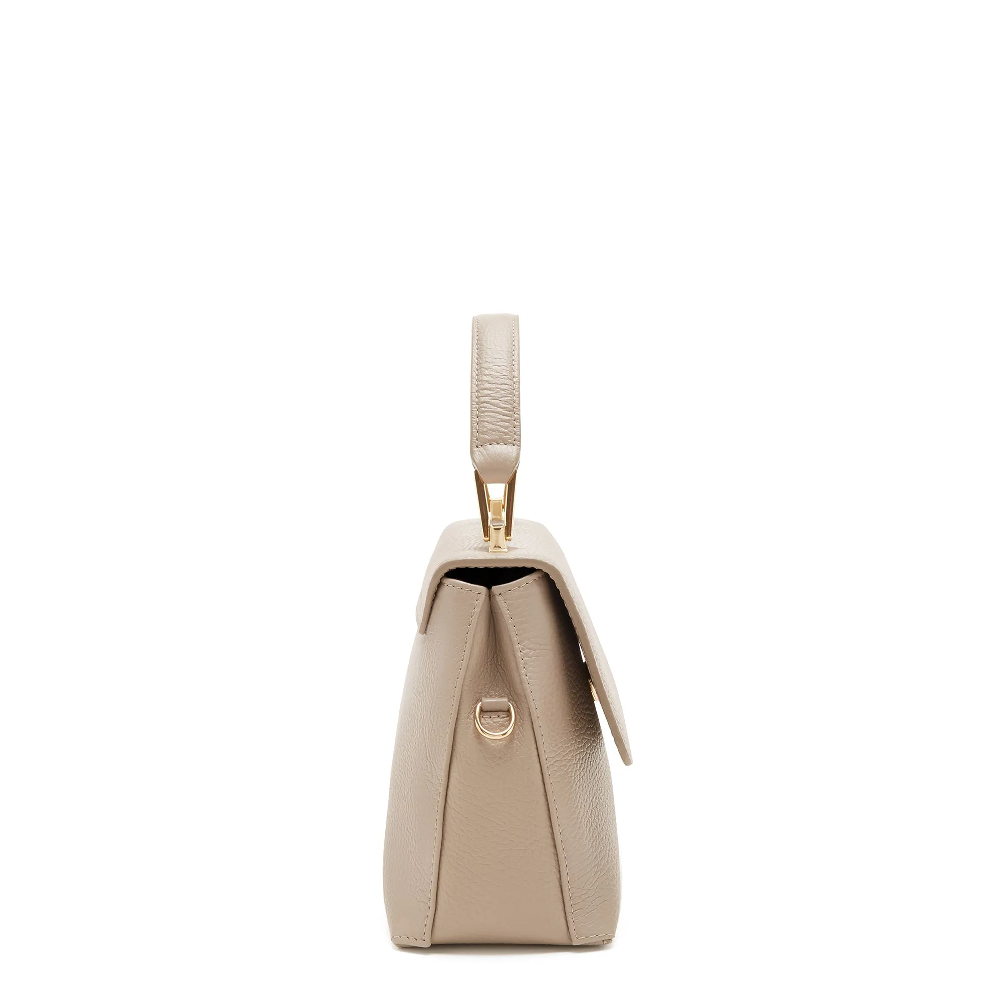 Cadeau d'Isabel taupe calfskin leather handbag and zipper wallet gift set