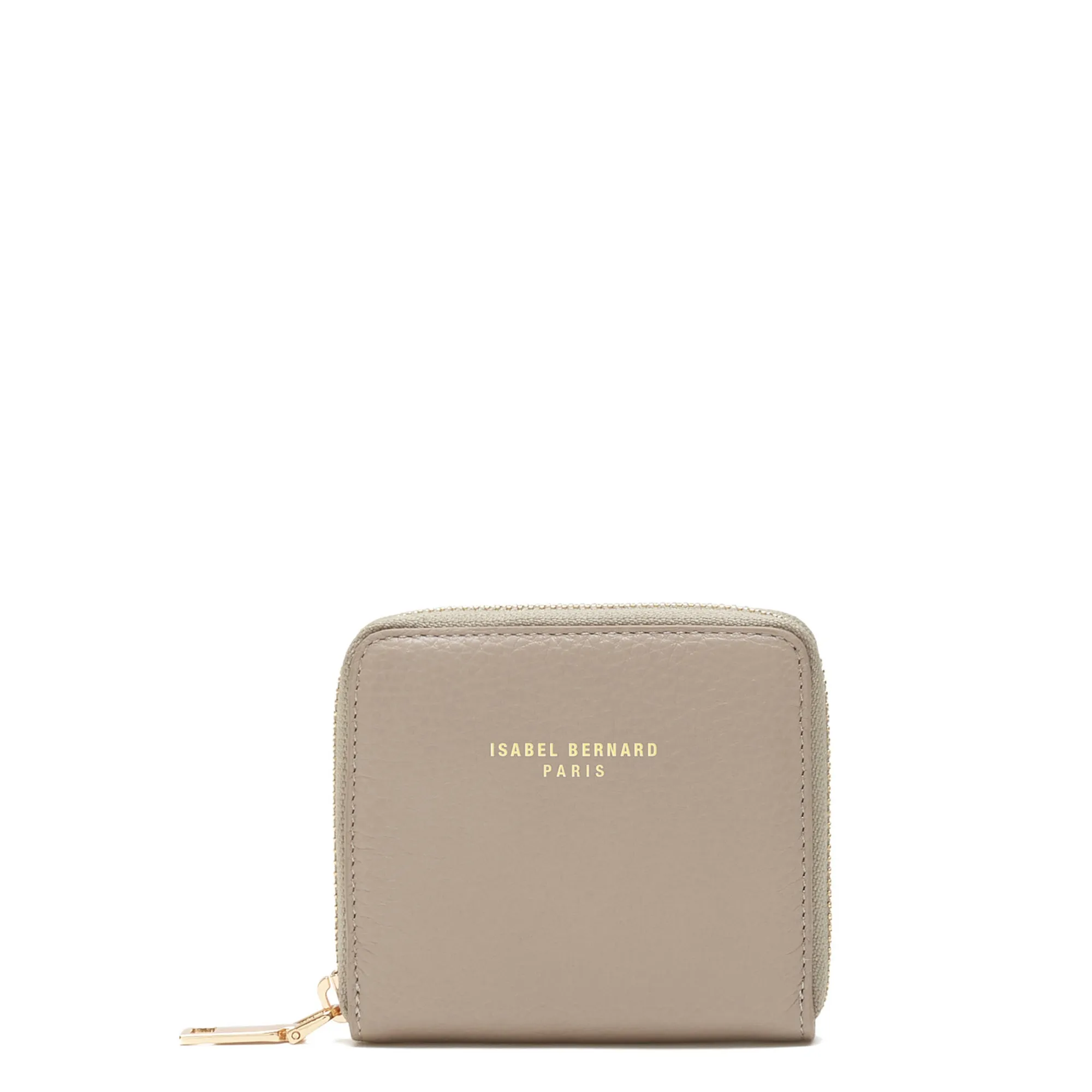 Cadeau d'Isabel taupe calfskin leather handbag and zipper wallet gift set