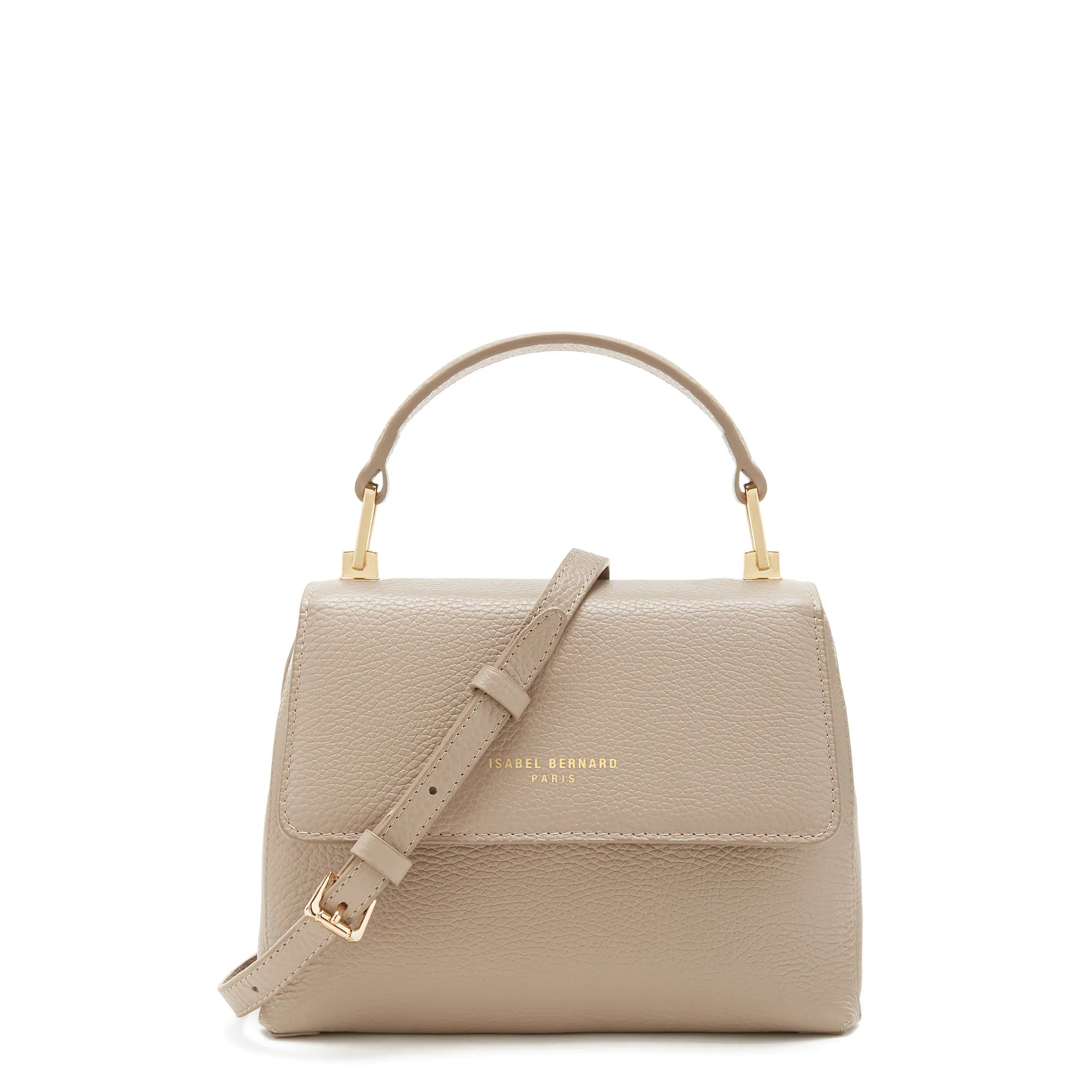 Cadeau d'Isabel taupe calfskin leather handbag and zipper wallet gift set