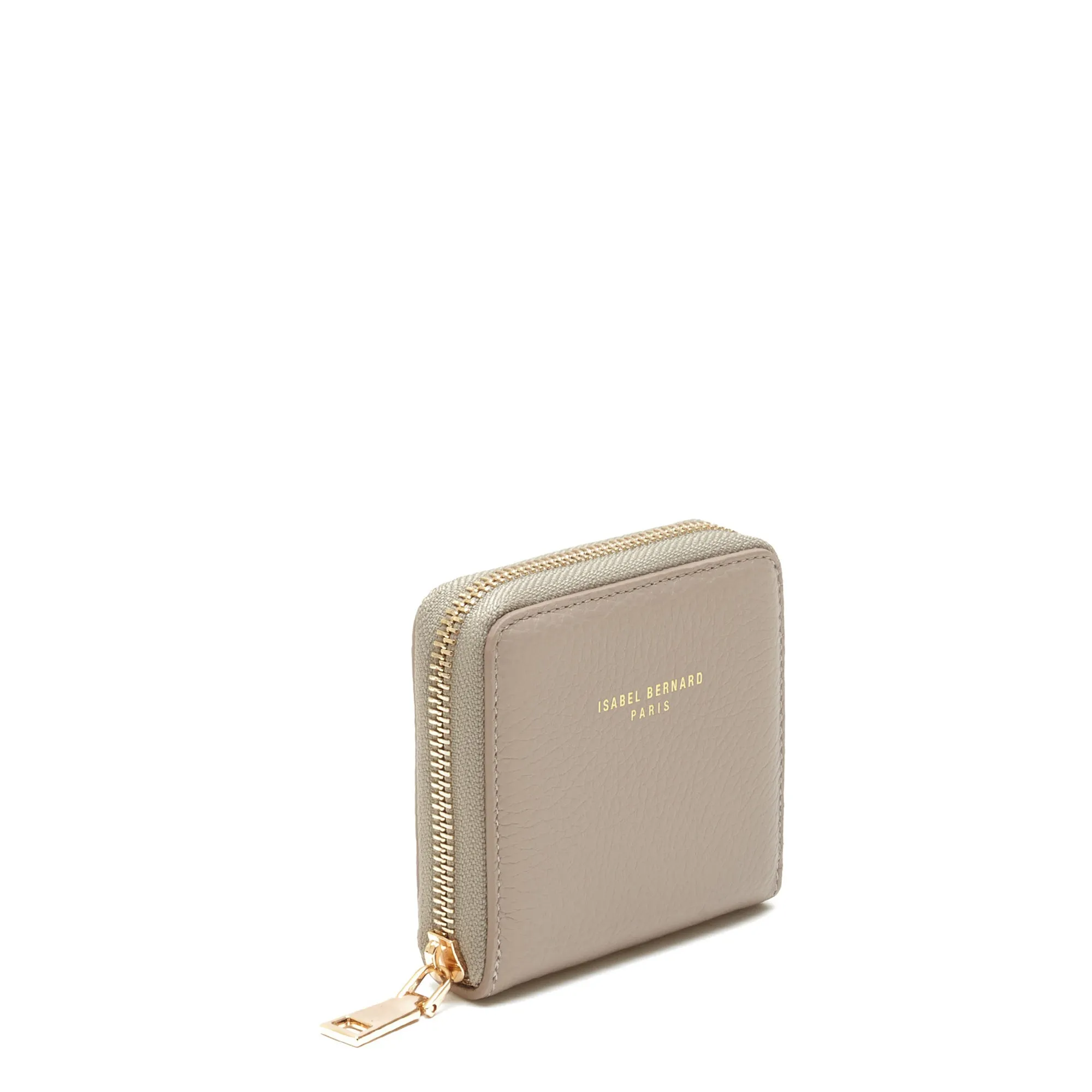 Cadeau d'Isabel taupe calfskin leather handbag and zipper wallet gift set