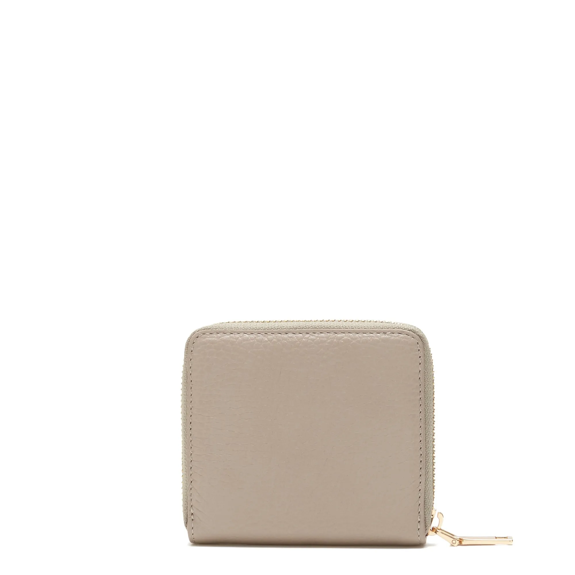 Cadeau d'Isabel taupe calfskin leather handbag and zipper wallet gift set