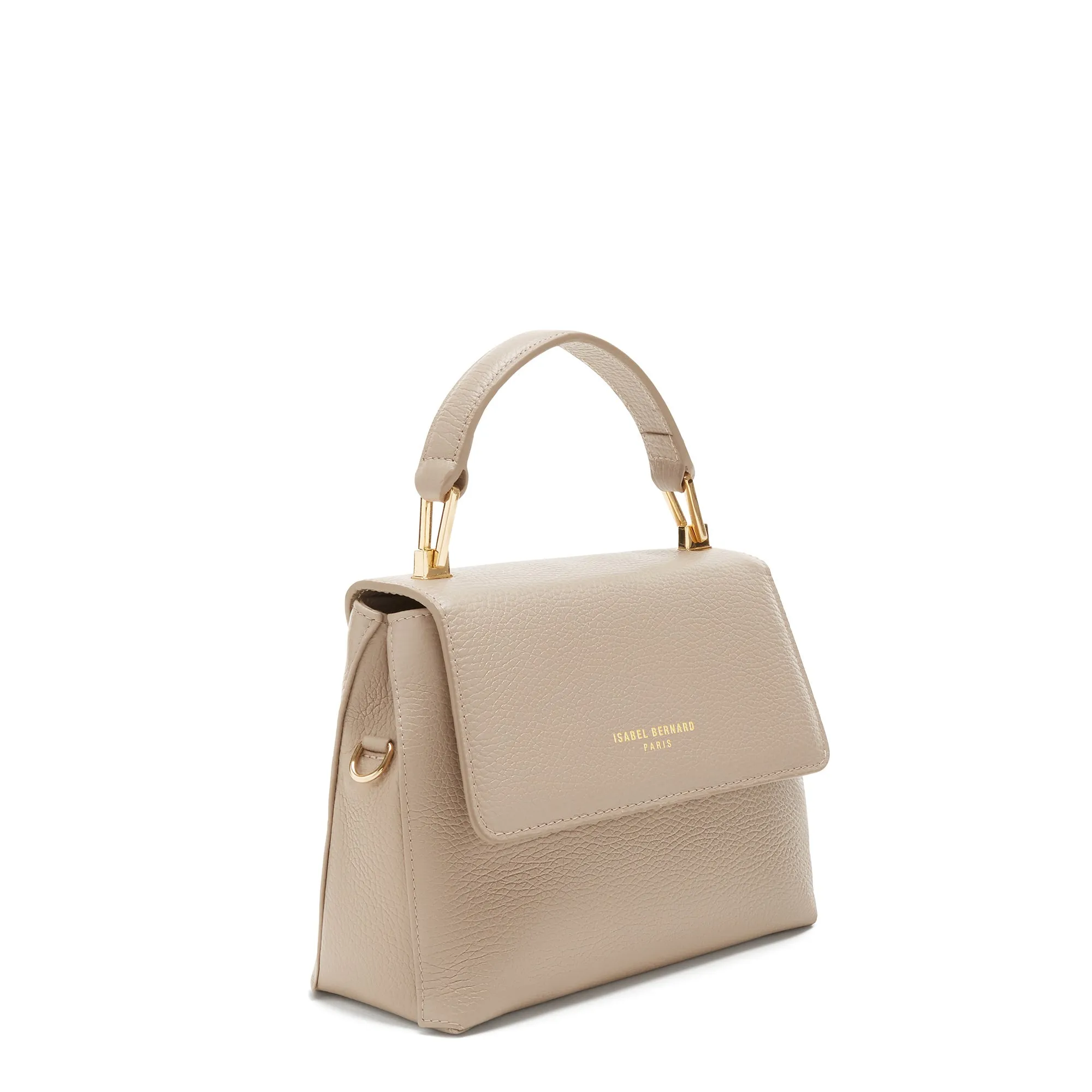 Cadeau d'Isabel taupe calfskin leather handbag and zipper wallet gift set