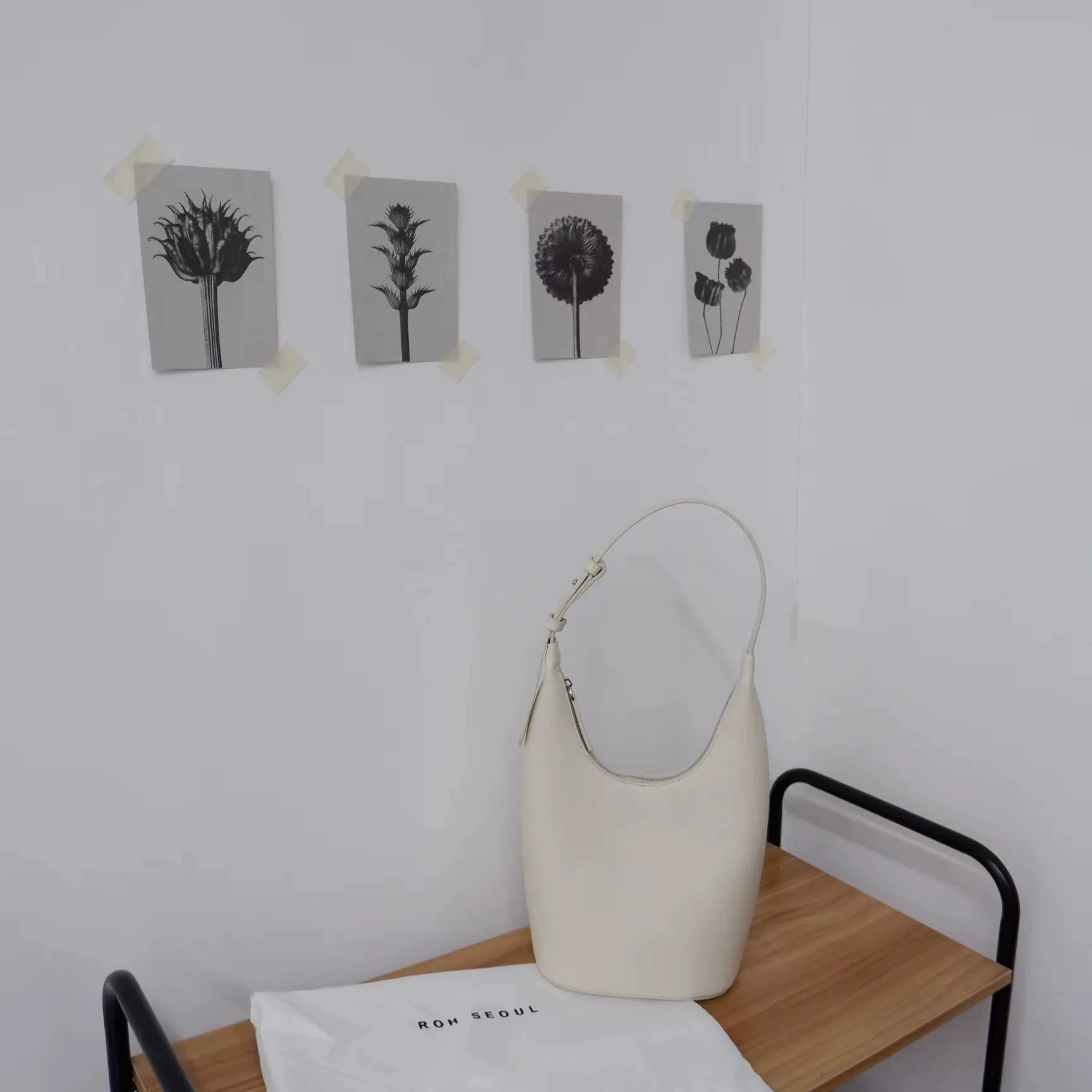 Canvas and Leather Shoulder Bag