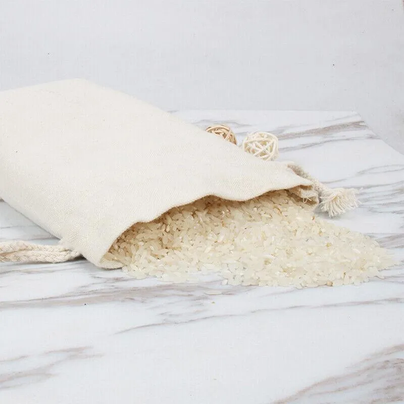 Canvas Bags 10-100pcs Drawstring Storage Bag