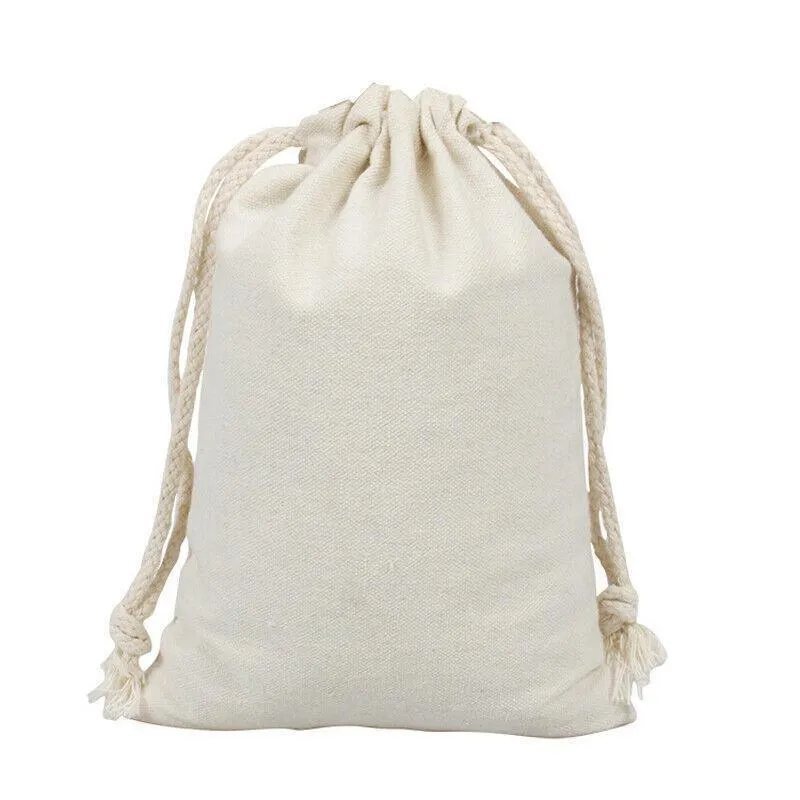 Canvas Bags 10-100pcs Drawstring Storage Bag