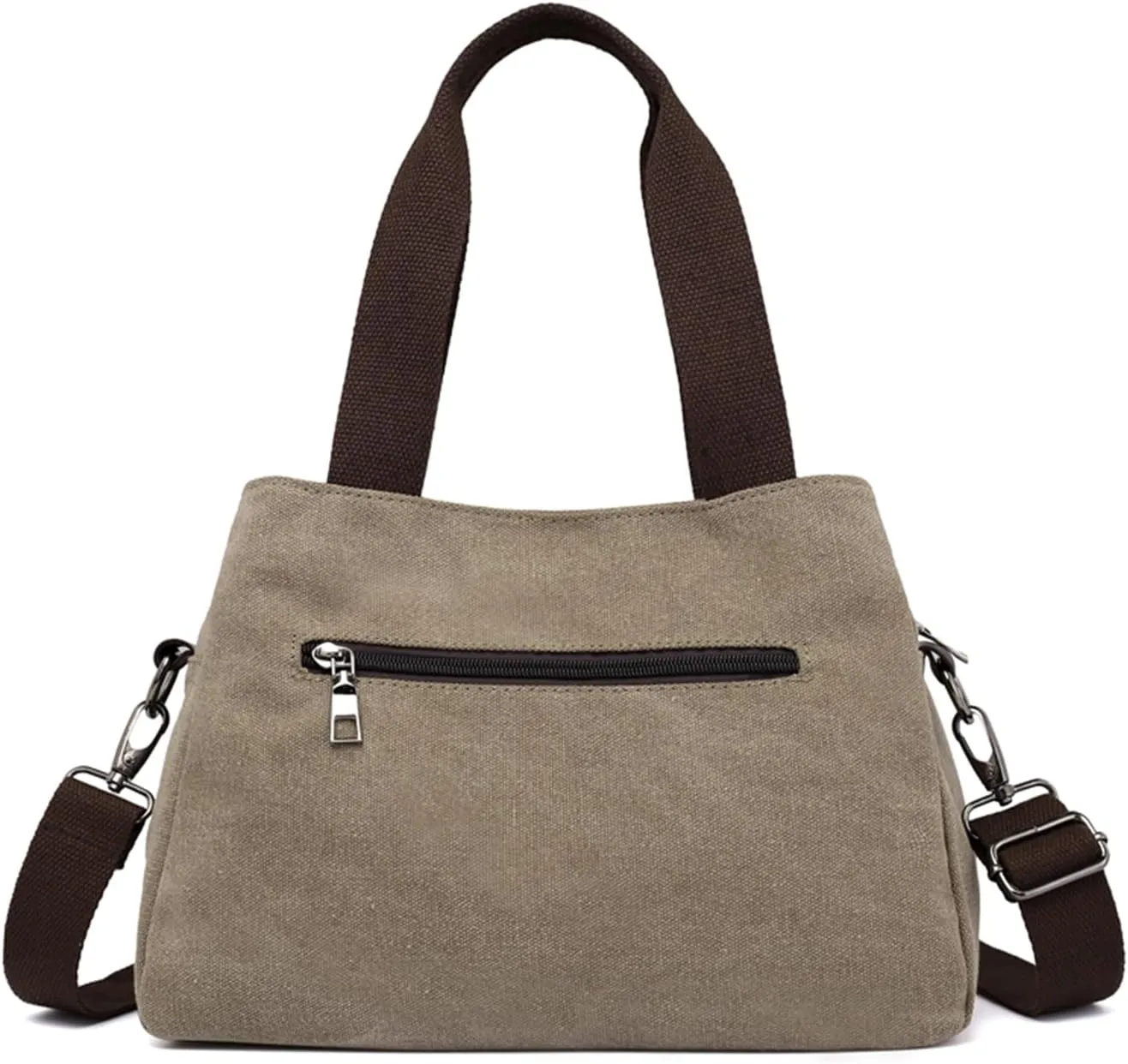 Canvas Hobo Crossbody Bag for Women - Multi-Compartment Tote Purse Campare with Adjustable Strap Hangbags Bags