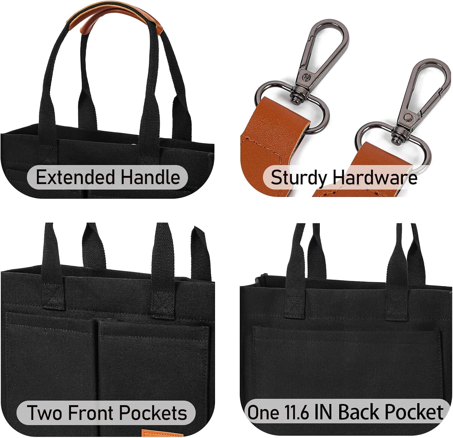 Canvas Tote Bag for Women, Large Laptop Travel Tote Handbag Totes with Crossbody Shoulder Teachers Reusable Grocery Bags