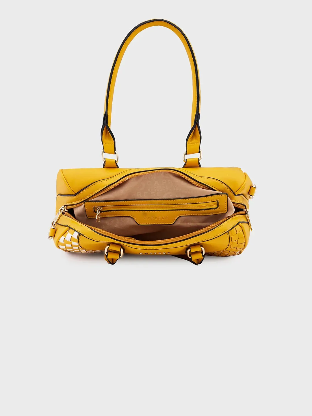 Caprese Aria Medium Mustard Satchel Bag