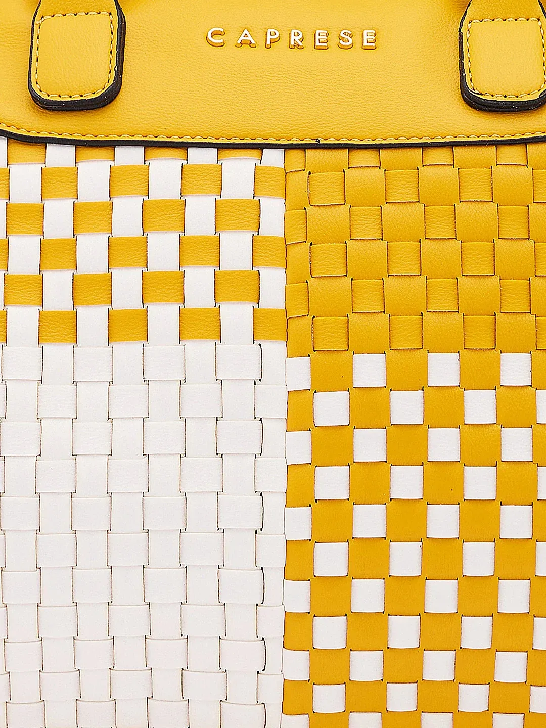 Caprese Aria Medium Mustard Satchel Bag