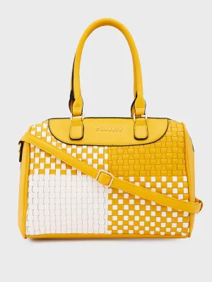Caprese Aria Medium Mustard Satchel Bag