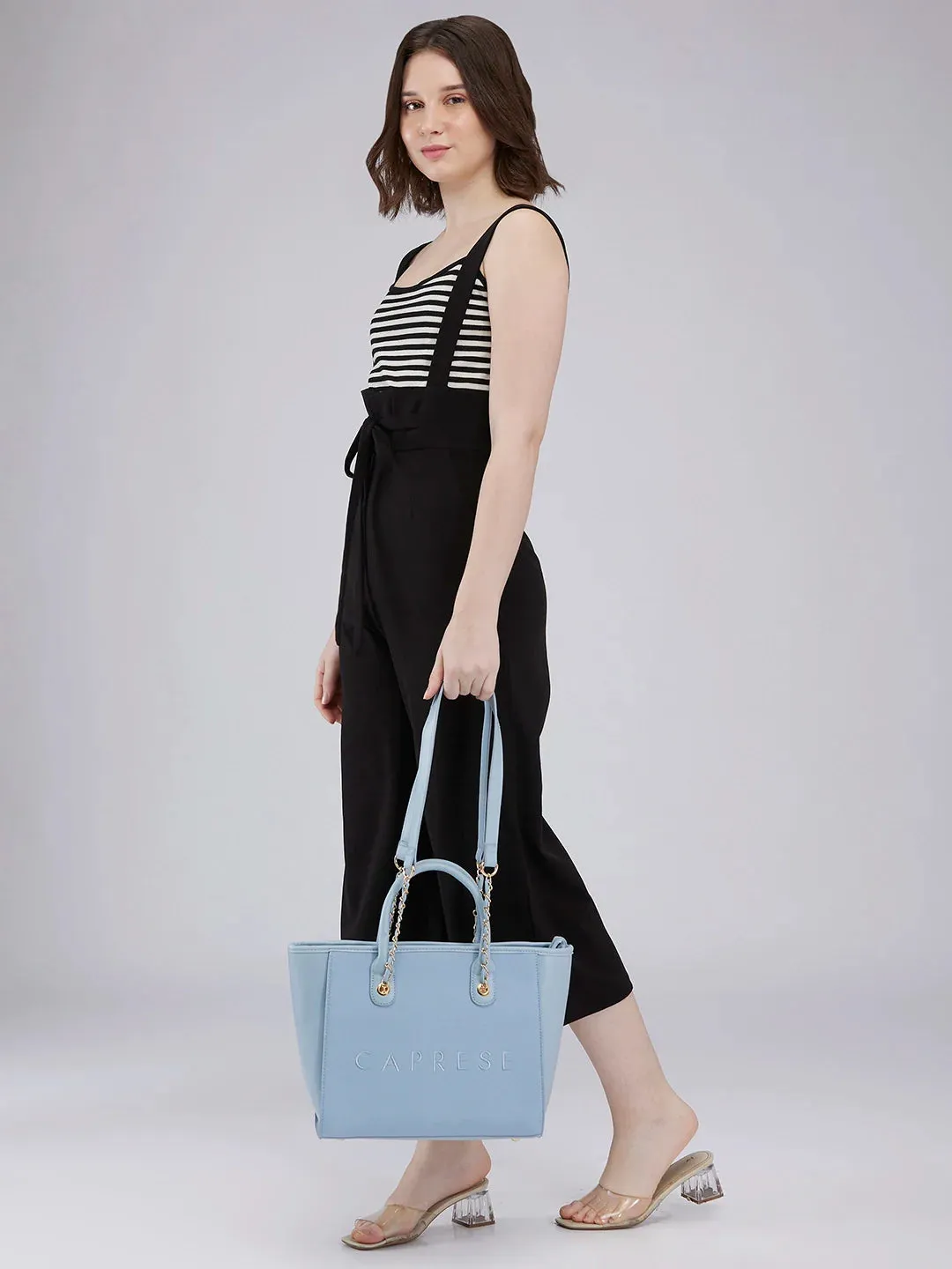 Caprese Brooklyn Large Blue Tote Bag