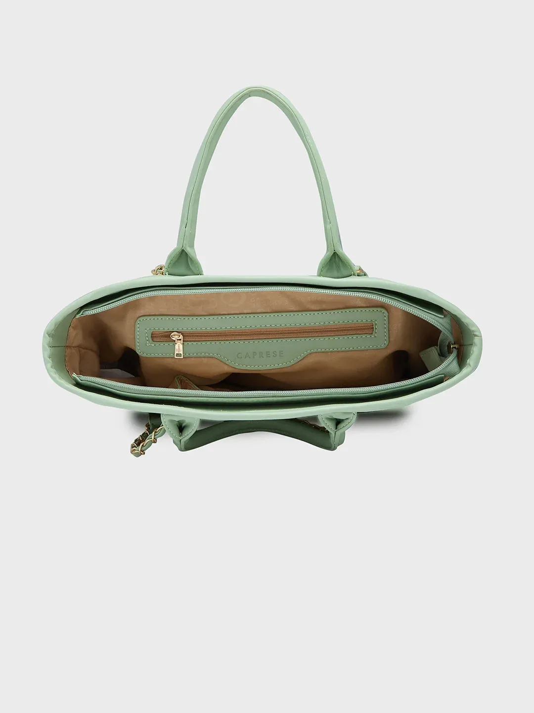 Caprese Brooklyn Large Green Tote Bag