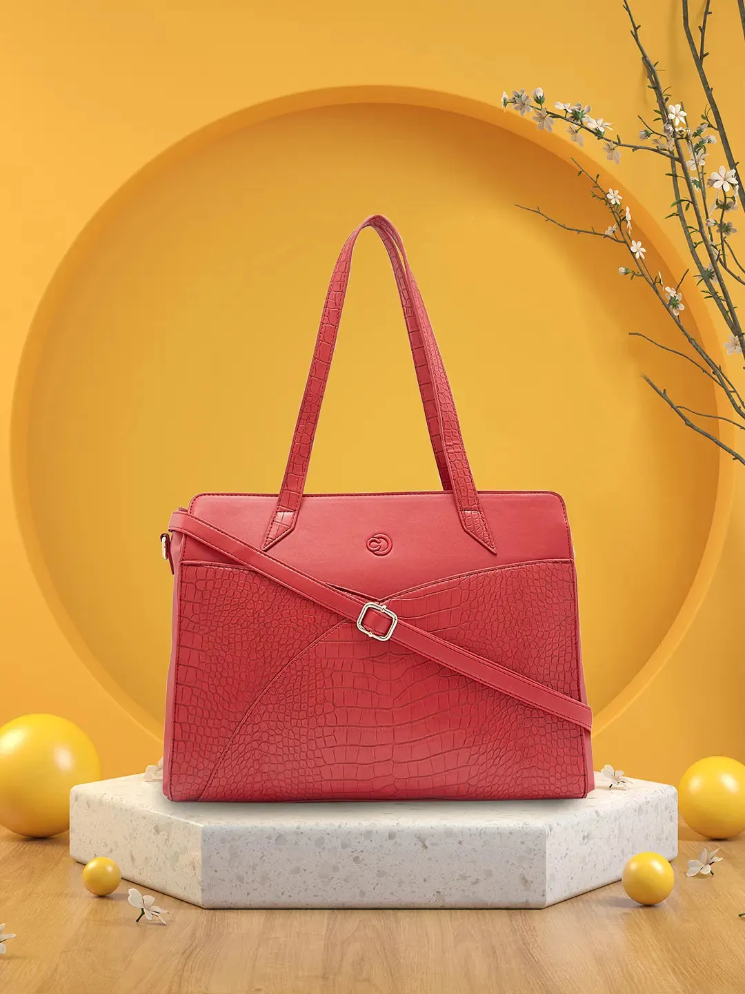 Caprese Cabo Satchel Large Red Laptop Bag