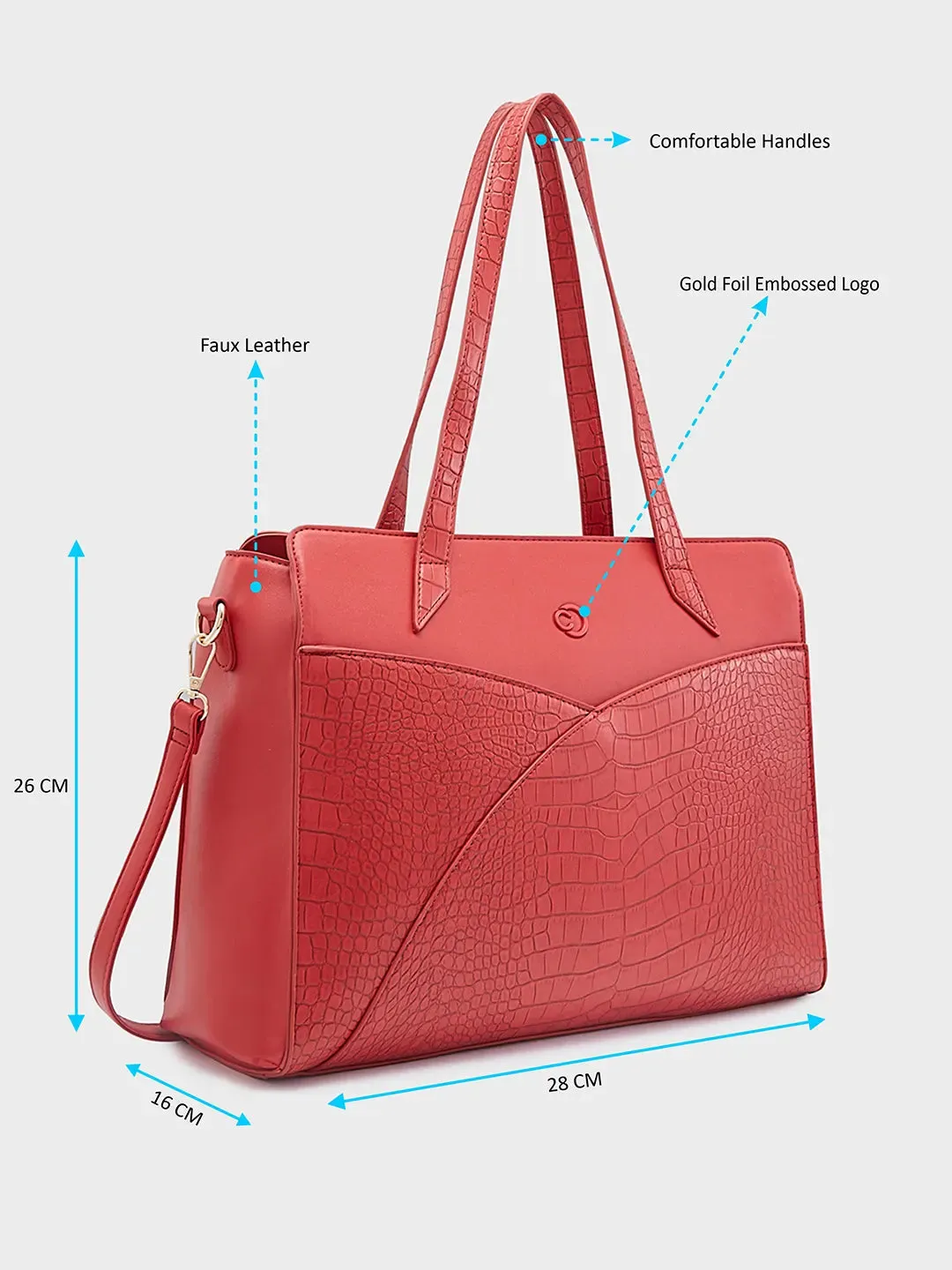 Caprese Cabo Satchel Large Red Laptop Bag