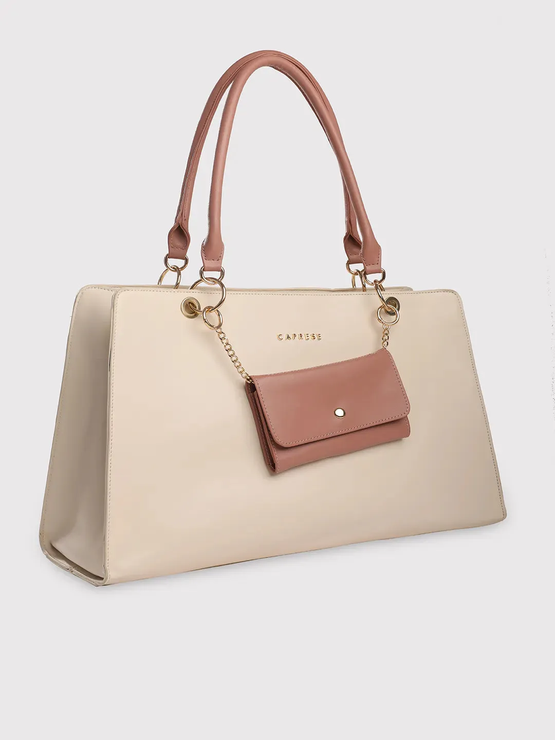 Caprese Capri Large Beige Laptop Satchel
