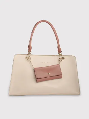 Caprese Capri Large Beige Laptop Satchel