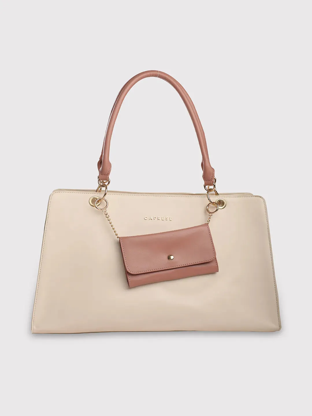Caprese Capri Large Beige Laptop Satchel