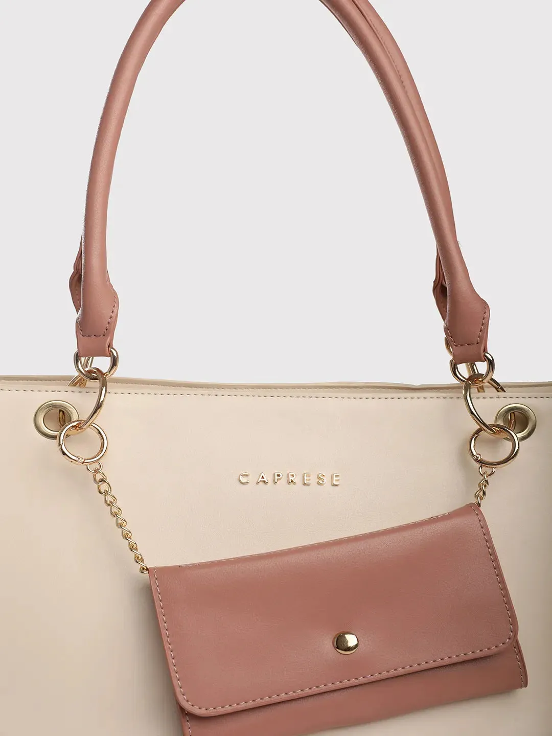 Caprese Capri Large Beige Laptop Satchel