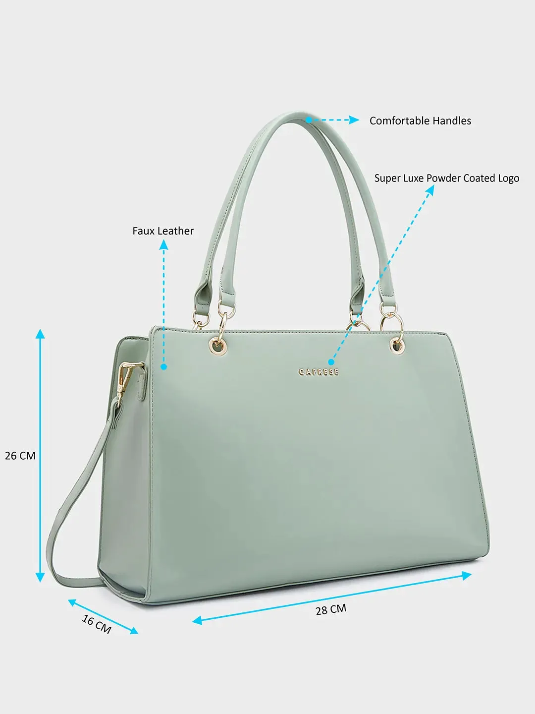 Caprese Capri Large Mint Laptop Satchel