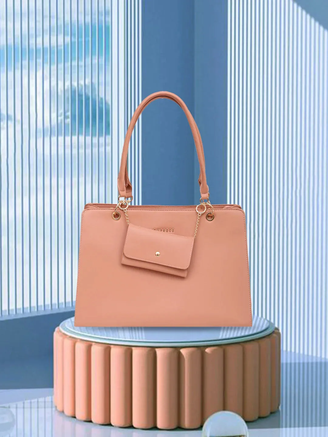 Caprese Capri Satchel Large Pink Laptop Bag