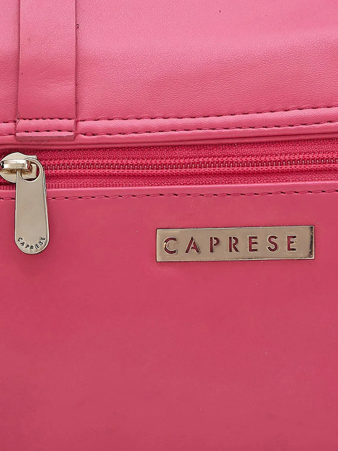 Caprese Emily In Paris Printed Small Fuchsia Satchel Bag